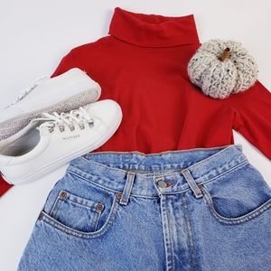 Vintage Liz Claiborne Red Turtleneck Sweater M